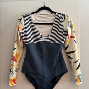 Seea Women's Striped and Floral One Piece